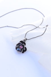 Flower Pendant with Tourmaline