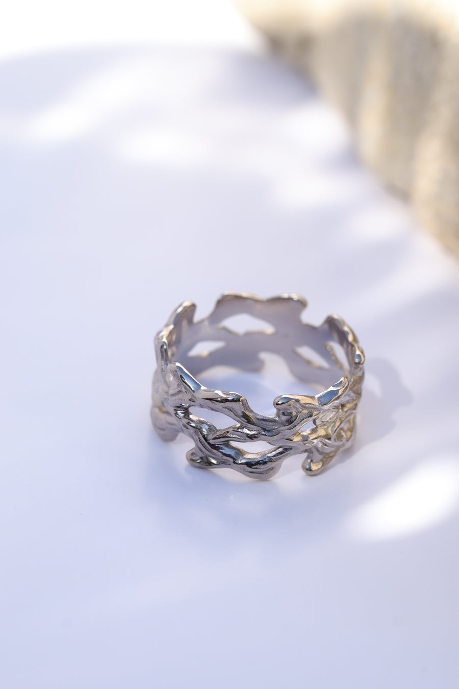 18K Gold Twig Ring - Woodland Ring