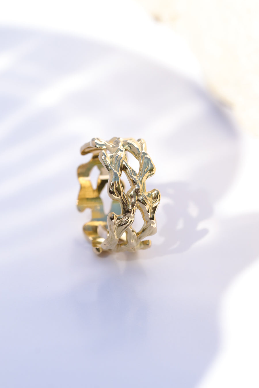 18K Gold Twig Ring - Woodland Ring