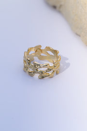 18K Gold Twig Ring - Woodland Ring