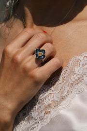 Citrine Flower Ring