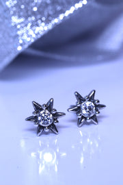 Boucles d'oreilles étoile en argent avec zircons