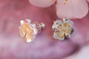 Boucles d'oreilles trèfle en argent 