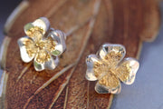 Boucles d'oreilles trèfle en argent 