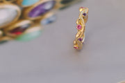 Pink Sapphire Twig Ring