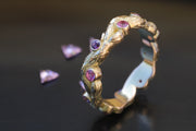 Pink Sapphire Twig Ring