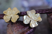 Gold Clover Stud Earrings