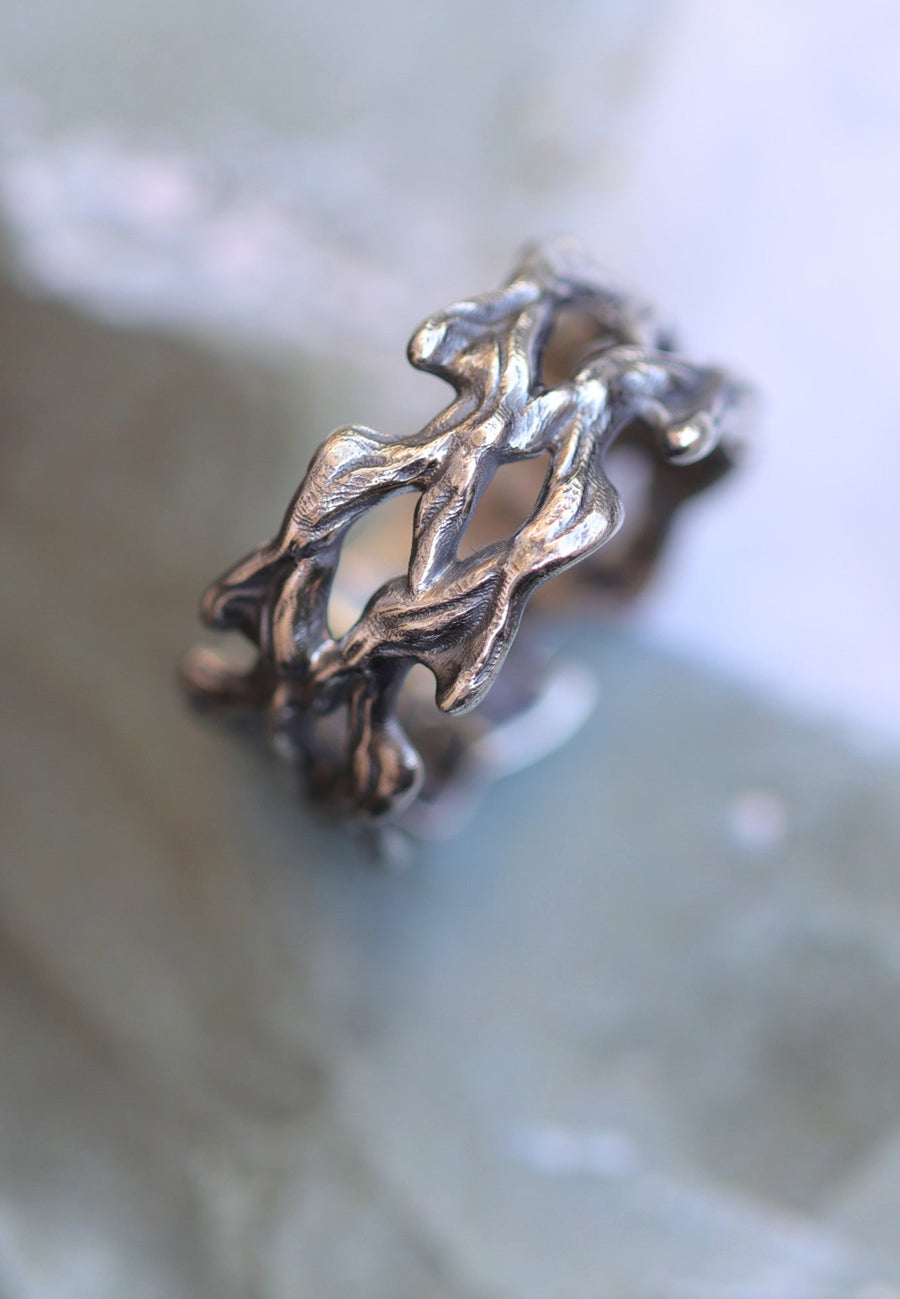 Silver Twig Ring