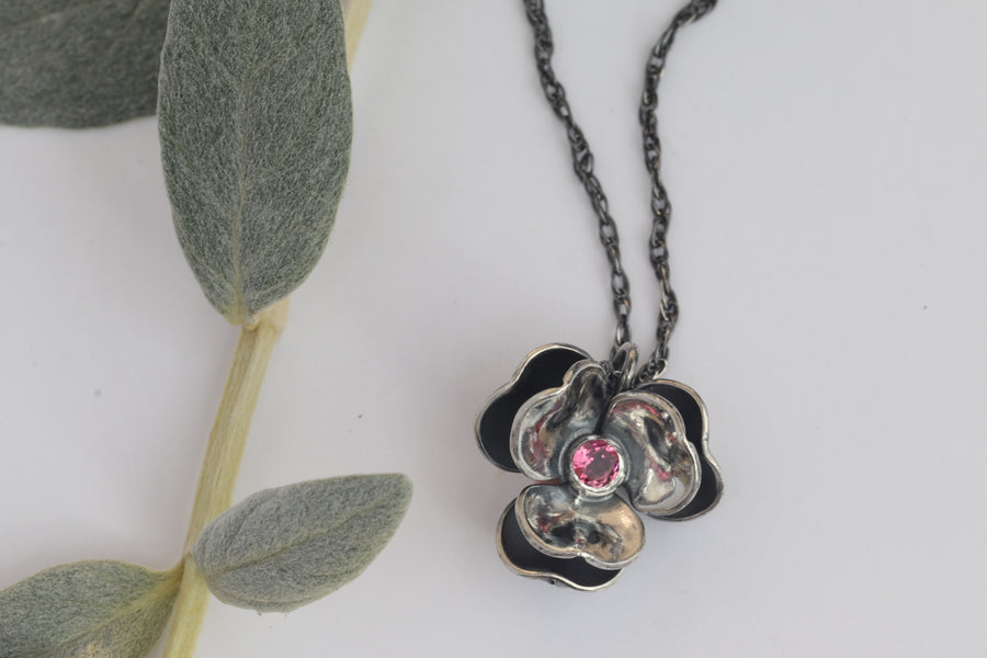 Tourmaline Flower Pendant