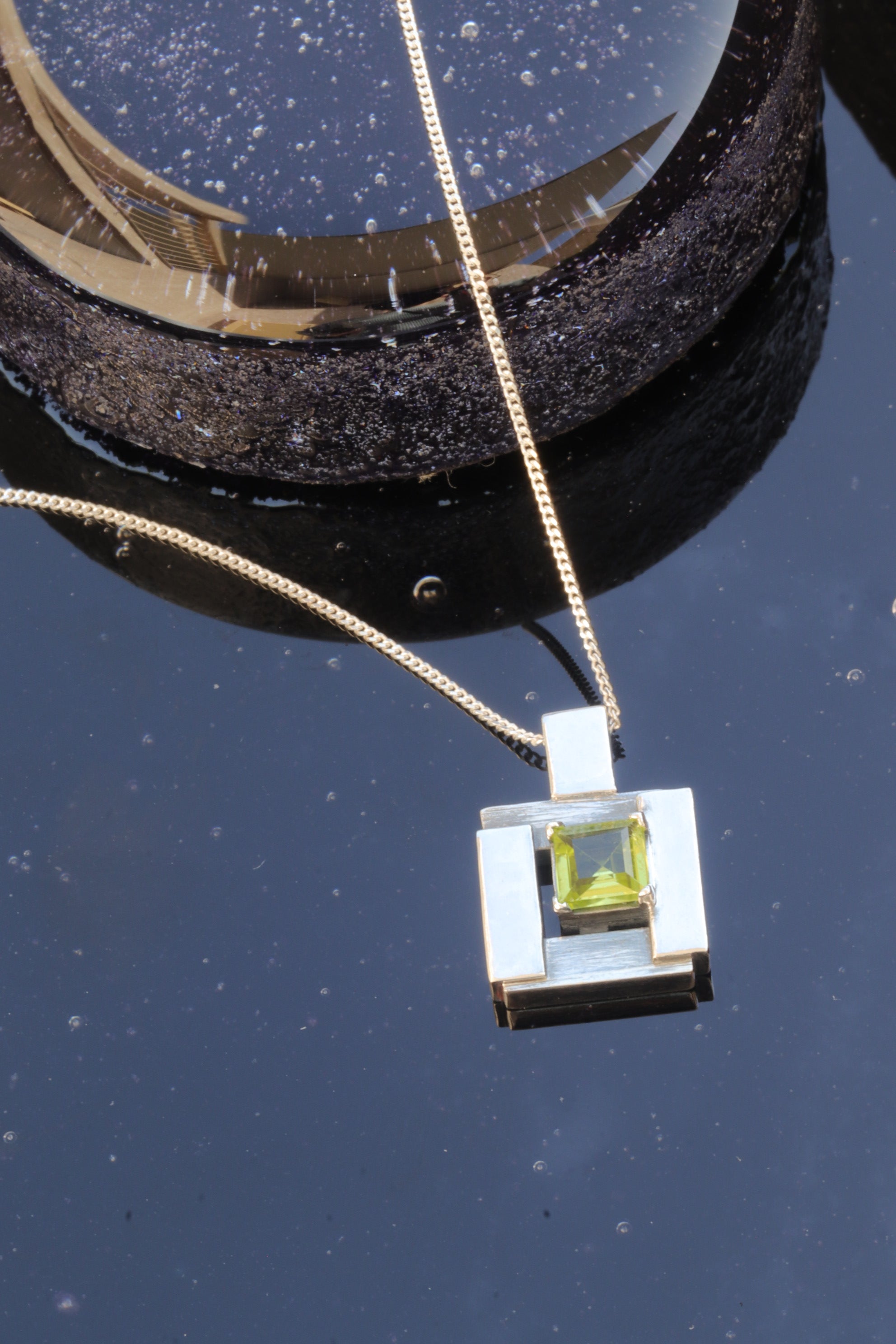 Peridot Square Pendant