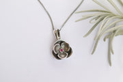 Pendentif fleur en argent