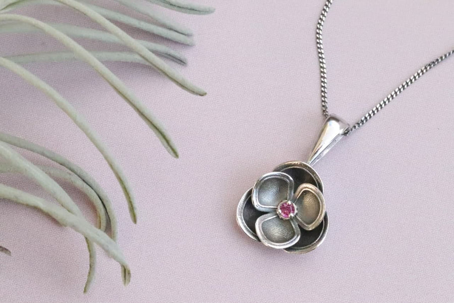 Silver Flower Pendant