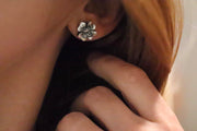 Boucles d'oreilles trèfle à quatre feuilles en argent