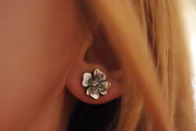 Silver Four Leaf Clover Earrings