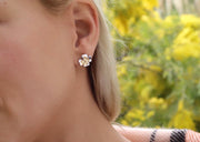 Boucles d'oreilles trèfle en argent 